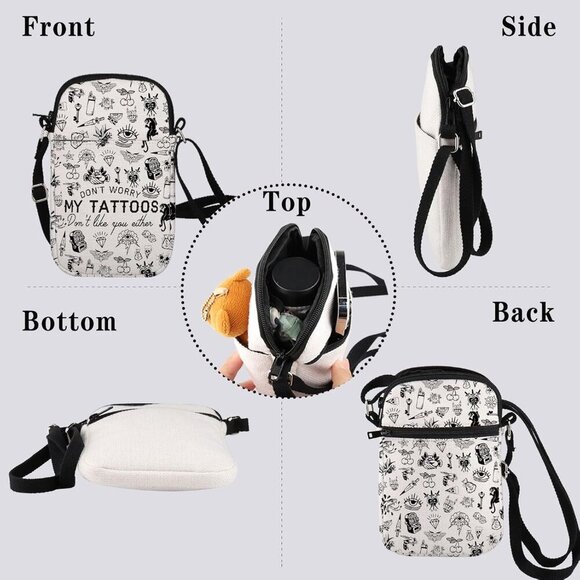 Don't Worry My Tattoos Don't Like You Either - Chic Crossbody Bag for Tattooers - Picture 6 of 7